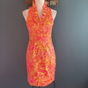 Just… Taylor Ruffle Neck Sleeveless Dress Sz 6 EUC